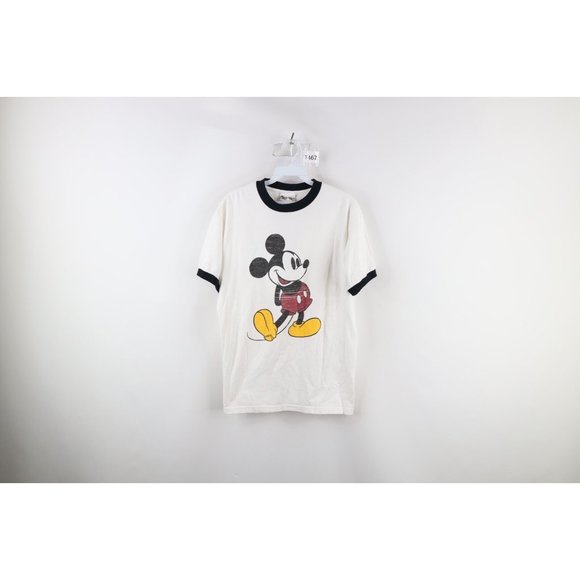 Disney Other - Vintage Walt Disney World Mens Medium Mickey Mouse Short Sleeve Ringer T-Shirt